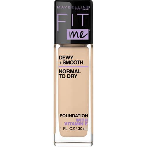 Maybelline Fit Me Dewy + Smooth Foundation Makeup, Light Beige, 1 Count