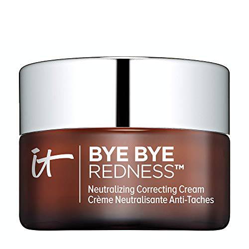 it COSMETICS Bye Bye Redness, Neutralizing Color-Correcting Cream - Reduces Redness - Long-Wearing Coverage - With Hydrolyzed Collagen - 0.37 Fl Oz Transforming Light Beige