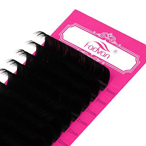 Lash Extensions Individual Lashes 0.07mm D Curl 20-25mm Mixed Tray Not Easy Fans Eyelash Extensions Classic Eyelash Extensions Semi-permanent Professional Salon Use by FADVAN (0.07mm-D, 20-25mm)