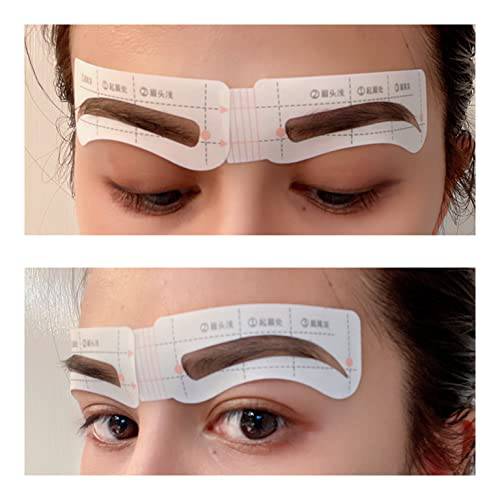 SELF Adhesive Eyebrows Stencil - 26 pcs Pads x 2 Eyebrows Stencil on Every pad. (ONE Style/ Shape)