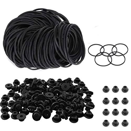 Rubber Bands and Grommets Nipples - Usiriy 400Pcs Rubber Bands and Grommets Nipples Elastic Rubber Loops Grommets Nipples Stretchable