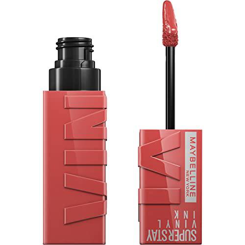 Maybelline Super Stay Vinyl Ink Longwear No-Budge Liquid Lipcolor, Highly Pigmented Color and Instant Shine, Peachy, Peachy Nude Lipstick, 0.14 fl oz, 1 Count