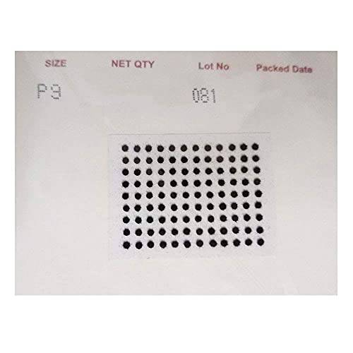 Eyetex Pallavi Sticker Kumkum Black Color Bindi - Size-P9B (Pack of 15)