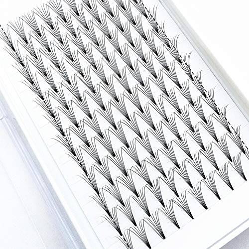 120pcs 8-18MM to choose 7D Volume Fans Eye Lashes Extensions Thickness 0.07mm, D Curl, Grafting Nature Long Individual False Eyelashes Makeup Black Soft Fake Eye Lashes Clusters (16MM)