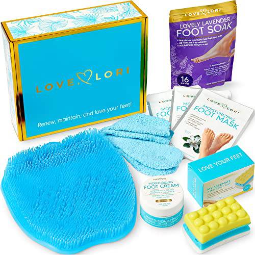 LOVE, LORI Pampering Foot Care Kit – Self Care Gifts for Women, Relaxation Gifts for Mom, Gift Box for Her, Christmas Gift for Wife, Spa Gifts for Women, Bath Sets for Women