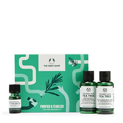 The Body Shop Purified & Fearless Tea Tree Skincare Kit Gift Set, for Oily and Blemished Skin