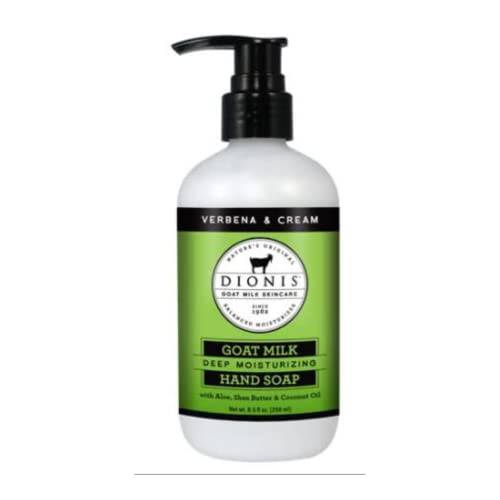 Dionis - Goat Milk Skincare Verbena & Cream Scented Hand Soap (8.5 oz) - Made in the USA - Cruelty-free and Paraben-free