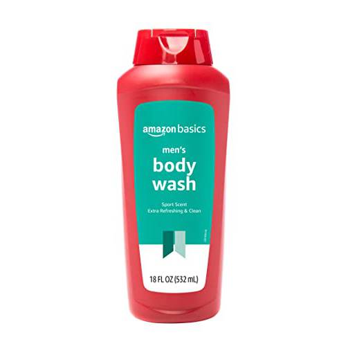 Amazon Basics Men’s Body Wash, Sport Scent, 18 fluid ounce, Pack of 1