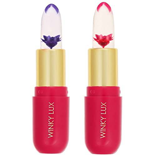 Winky Lux | Flower Balm | Pink and Purple | Color Changing Lip Balm | pH Lip Balm