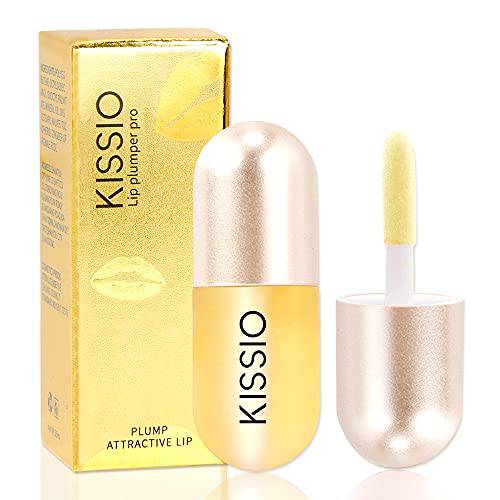 KISSIO Lip Plumper,Day Lip Plumper,Lip Enhancer,Plant Extracts Plumping Lip Serum, Lip Plumping Balm, Moisturizing Clear Lip Gloss for Fuller Lips & Hydrated Beauty Lips 5.5ml (06Clear)