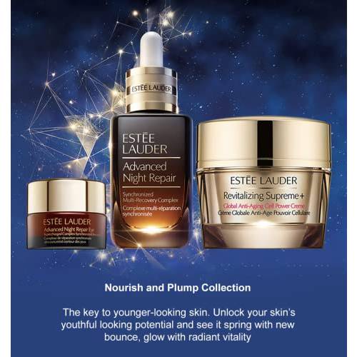 Estee Lauder Advanced Night Repair Synchronized Recovery Complex II, 1 oz, Eye Supercharged Complex .17 oz. Revitalizing Supreme+ 0.5 oz, Set