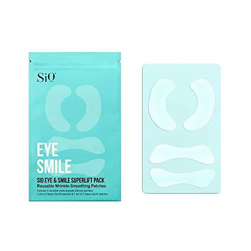 SiO Beauty Eye and Smile SuperLift - Eye & Lip Anti-Wrinkle Silicone Patches - Reduce Smile and Under Eye Wrinkles Overnight