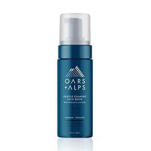 Oars + Alps Gentle Foaming Face Wash and Moisturizer, Dermatologist Tested Skin Care Infused with Prebiotics and Aloe, 5 Fl Oz