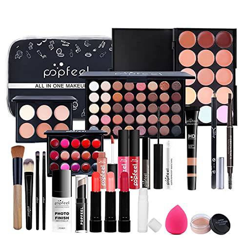 Makeup Kit for Women Full Kit, All-in-one Makeup Set, Include Eyeshadow Palette, Lip Gloss Set, Concealer, Lipstick, Makeup Brush Set, Mascara
