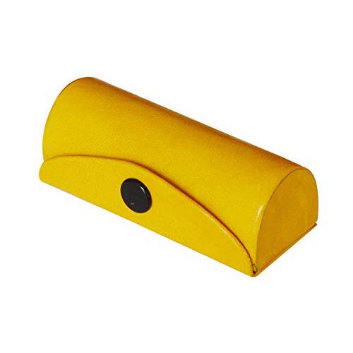 ARTISENIA Yellow Leather Lipstick Case Holder - Organizer Bag for Purse- lipstick holder- Durable Soft Leather -Cosmetic Storage Kit With Mirror