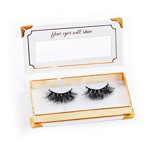 Maynice Thick Long Cruely-Free 100% Siberian Mink Fur Luxury false Lashes With Box 1 Pair
