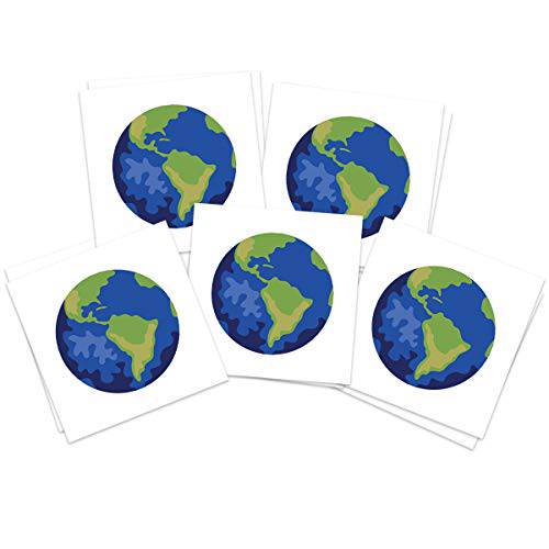 Earth Day Temporary Tattoos (25 Pack) | Skin Safe | MADE IN THE USA | Removable