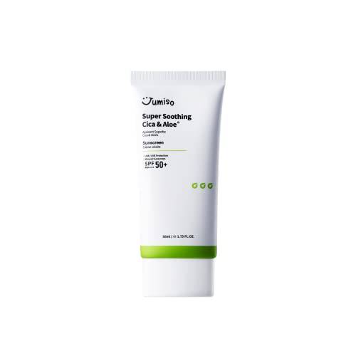[JUMISO] Super Soothing Cica & Aloe Sunscreen SPF50+ PA++++ 1.69 oz / 50g | Mineral Sunscreen for All Skin Types | Vegan, Centella & Aloe Extract