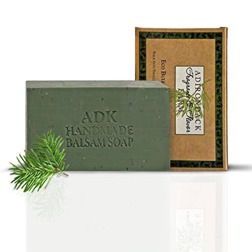 ADK Giant Balsam Soap Bar – Adirondack Natural Anti-inflammation, Dry & Itchy Skin Relief, 100% Vegan Farm Ingredients & Essential Oils, Relaxing Aroma, 16oz/ 453 Grams