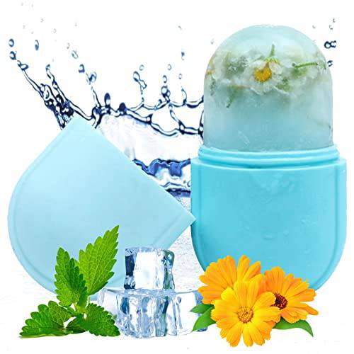 BGYLS Ice Mold for Face，Face Ice Mold Beauty Ice Facial Roller Skin Care Tools，Silicone Ice