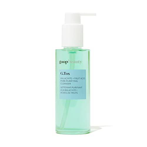 goop Malachite + Fruit Acid Pore Purifying Cleanser | Dermatologist Tested | 5 fl oz | Gel Cleanser to Remove Dirt, Oil, Makeup, and Pollution | Paraben and Silicone Free