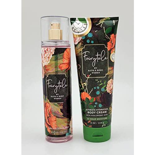 Bath & Body Works - Fairytale - 2 pc Bundle - Fine Fragrance Mist and Ultimate Hydration Body Cream 2021, Full Size