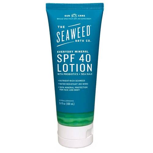 The Seaweed Bath Co. Everyday Mineral SPF 40 Broad Spectrum Sunscreen Lotion, 3.4 Ounce, Nutrient-Rich Seaweed, Aloe, Avocado Oil, Vegan, Paraben Free