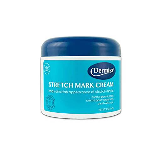 Dermisa Stretch Mark Cream | Helps to Prevent and Diminish Stretch Marks Caused by Pregnancy, Exercising and Weight Loss | Contains Cocoa Butter, Vitamin E, Collagen & Elastin | 4 OZ | Pack of 1