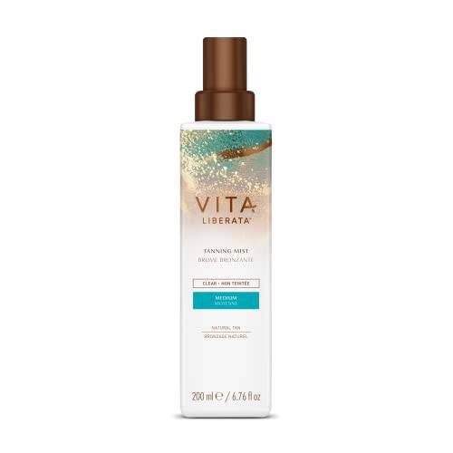 Vita Liberata Clear Tanning Mist, Natural Looking Tan Result, Beachy Bronze Look with Radiant Glow, Fast Drying & Lightweight Formula, Customizable Glow, Vegan, 6.76 oz