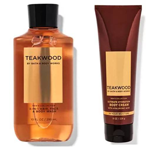 Bath and Body Works 3-in-1 Body Wash and Body Cream Scent Teakwood