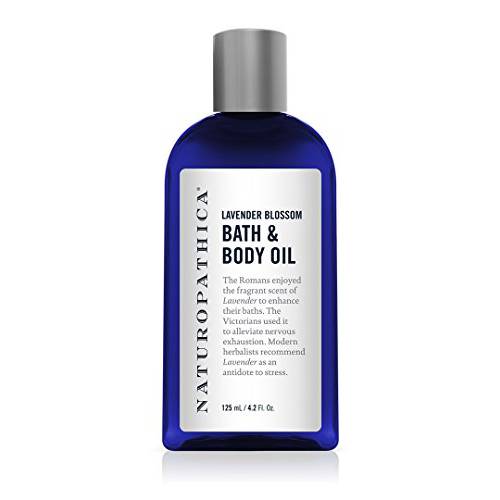 Naturopathica Lavender Blossom Bath & Body Oil - Nourishing Calming Body Lotion Moisturizer - Made in USA, 4.2 oz. (125 ml)