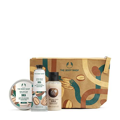 The Body Shop Lather & Slather Shea Gift Bag Gift Set, for Dry Skin, Vegan