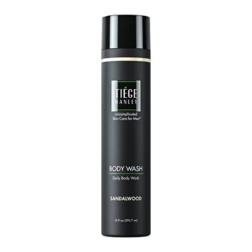 Tiege Hanley Daily Body Wash for Men | Gently Removes Dirt, Sweat and Oil | Sandalwood Scent | 10 fluid ounces | Made in the USA