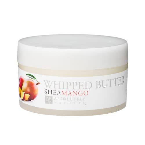 Absolutely Natural - Shea Mango Whipped Body Butter 5oz with Nourishing Shea Butter and Coconut Oil Paraben Free Vegan Made in USA