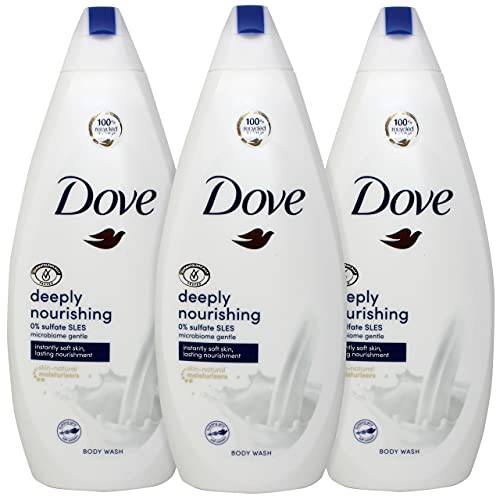 Dove Deep Moisture Deeply Nourishing Body Wash with Nutrium Moisture 25.3 oz (Pack of 3)