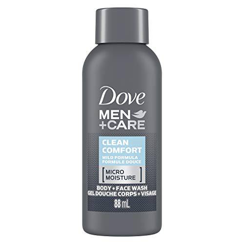 Dove Men+Care Body and Face Wash for Healthier and Stronger Skin Clean Comfort Effectively Washes Away Bacteria While Nourishing Your Skin 3 oz, 24 count