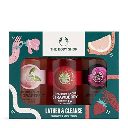 The Body Shop Lather & Cleanse Shower Gel Trio Gift Set for Normal Skin