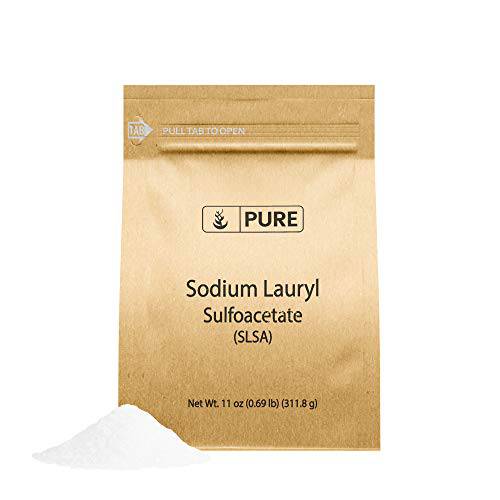 Pure Original Ingredients Sodium Lauryl Sulfoacetate (SLSA) (11 oz) Long Lasting Foam & Bubbles, Gentle on Skin.