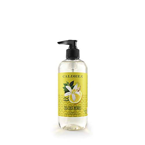 Caldrea Hand Wash Soap, Aloe Vera Gel, Olive Oil and Essential Oils to Cleanse and Condition, Sea Salt Neroli Scent, 10.8 oz
