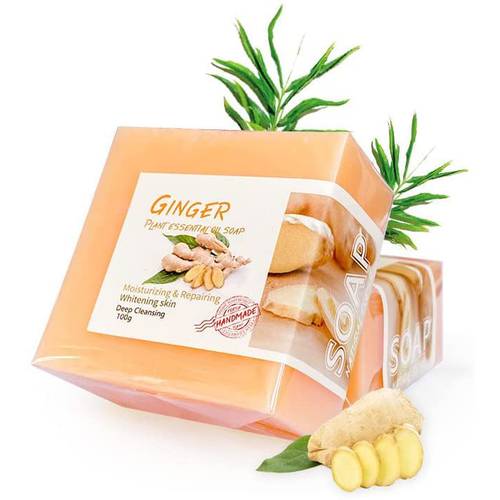 CROOT 2PCS Lymphatic Organic Ginger Soap, Ginger Lymphatic Drainage, Natural Organic Ginger Soap for Swelling and Pain Relief, for All Skin Types