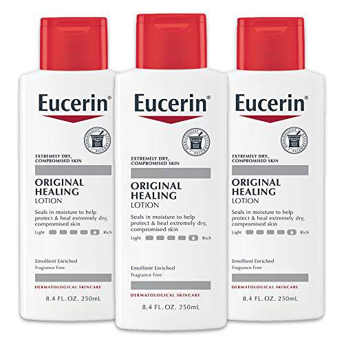 Eucerin Original Healing Lotion - Fragrance Free, Rich Lotion for Extremely Dry Skin - 8.4 fl. oz. Bottle (Pack of 3)