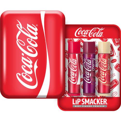 Lip Smacker Coca-Cola 3PC Lip Balm Tin Classic Coke, Cherry Coke, and Vanilla Coke