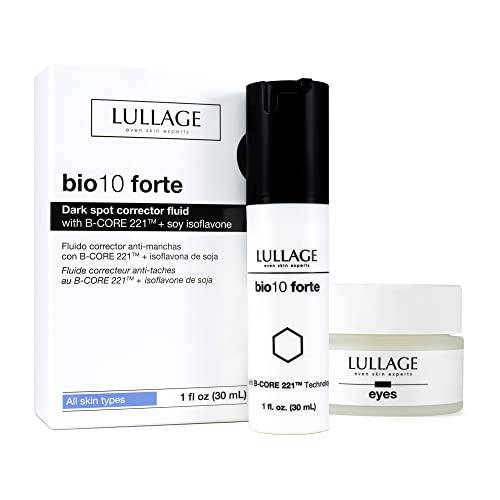 Dark Spot Corrector Fluid for All Skin Types bio10 forte with Soy Isoflavone, and Moisturizing Eye Cream, Dark Spot Corrector Bundle to hydrate and reduce dark spot appearance on the skin by Lullage