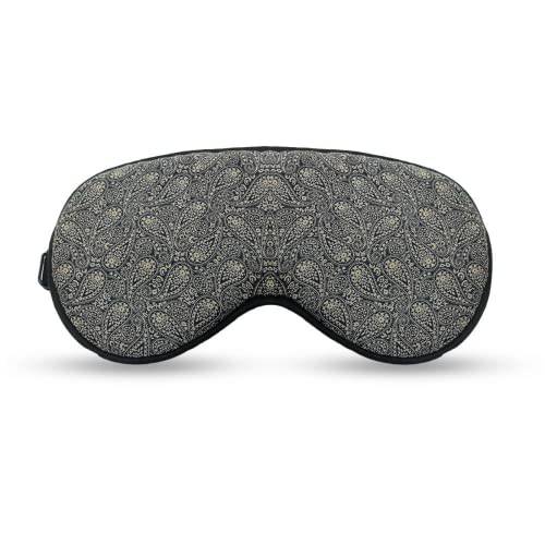 Friends of Meditation 100% Mulberry Silk Sleep Mask, Eye Mask and Blind Fold (Paisley Print)