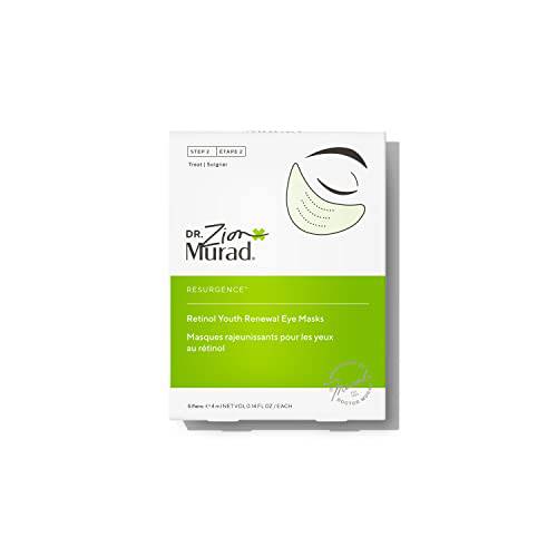 Dr. Zion Murad Retinol Youth Renewal Eye Masks – No-Slip Under Eye Patches for Fine Lines, Wrinkles, Crow’s Feet and Puffy Eyes - Full Absorption Treatment Strips
