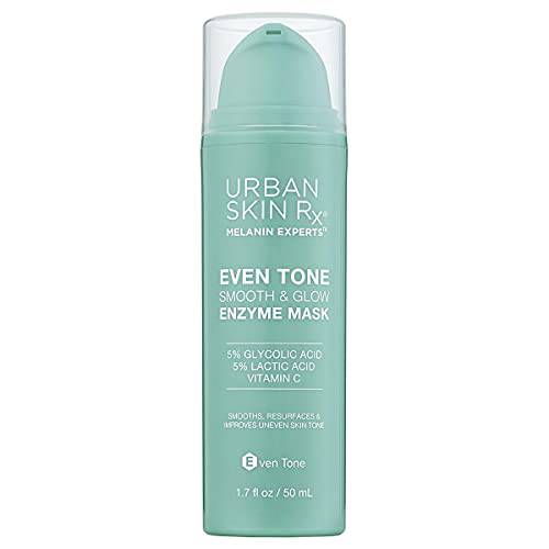 Urban Skin Rx Even Tone Smooth & Glow Enzyme Mask | Radiance-Boosting Mask Exfoliates and Cleanses Pores to Improve Uneven Skin Tone, Formulated with Glycolic and Lactic Acid and Vitamin C | 1.7 Oz