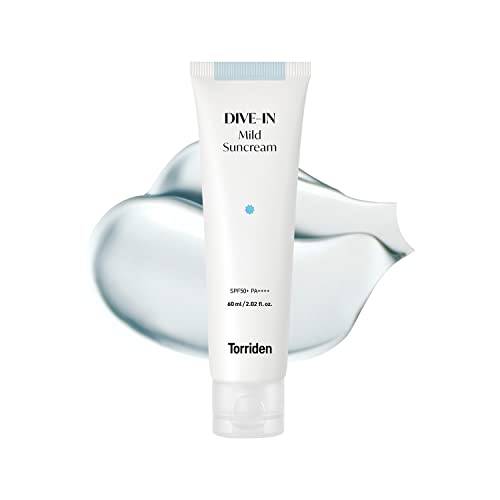 TORRIDEN DIVE-IN Mild Sunscreen, Vegan, Broad Spectrum SPF 50+ PA++++, Non-Nano, Reef-Safe Mineral Sunscreen for All Skin Types | Free of Fragrance, Alcohol, and Colorants | Korean Skin Care