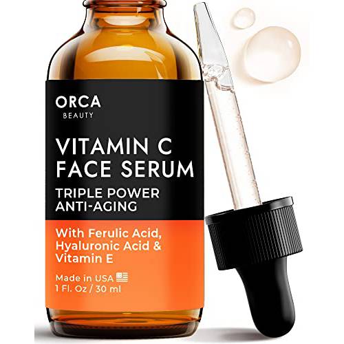 Vitamin C Serum For Face with Hyaluronic Acid Vitamin C Skin Serum Vitamin C Face Serum, Serum Vitamina C Para El Rostro Serum - Face Vitamin C Serum, Vitamin C Facial Serum, Vit C Serum