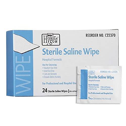 Sterile Saline Wipe Cleansing Exterior Area Of Eye, 4x6, 24/Box