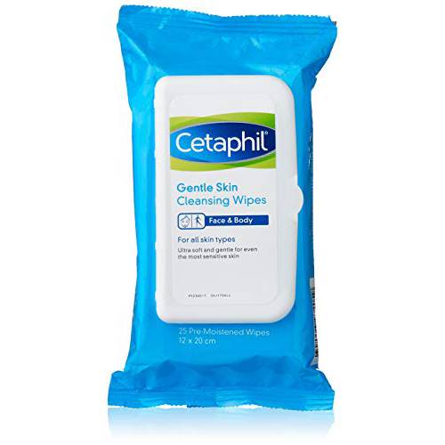 Cetaphil Gentle Skin Cleansing Cloths for Dry, Sensitive Skin, Face Cleansing Wipes, 25 ct.